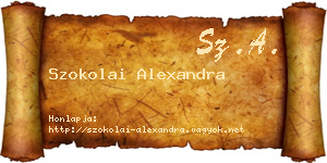 Szokolai Alexandra névjegykártya