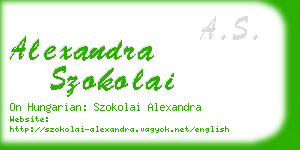 alexandra szokolai business card